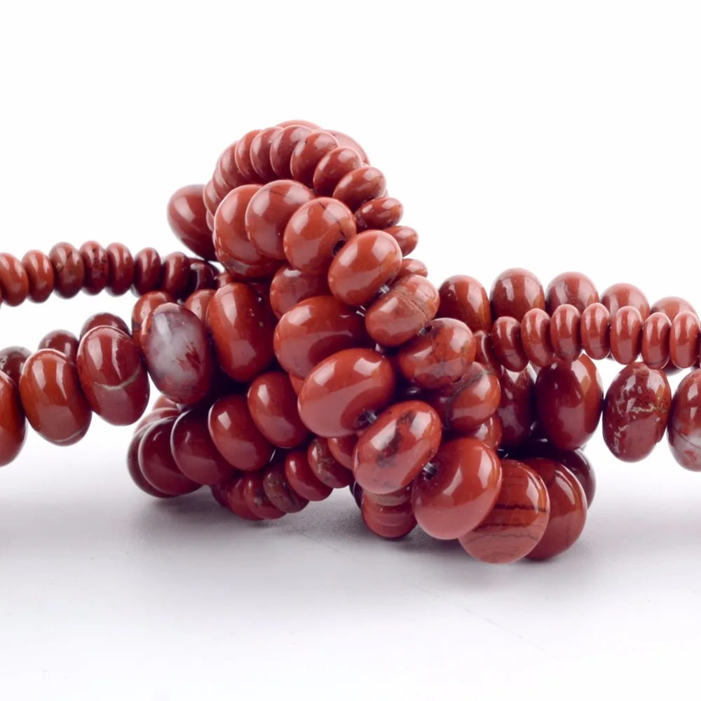 4 мм * 6 натуральные красные яшмы Rondelle бусины для изготовления ювелирных изделий