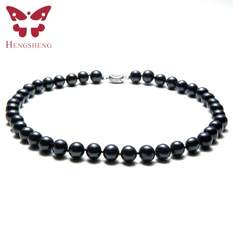 Натуральный белый/черный пресноводный жемчуг Цепочки и ожерелья рядом с круглым