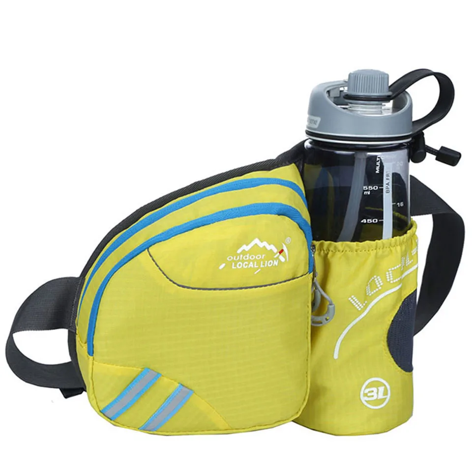 Уличная спортивная сумка Местный лев многофункциональные поясные сумки для мужчин ездовая сумка ремень Мужская сумка на талию для женщин беговой ремень сумка для бега - Цвет: Yellow
