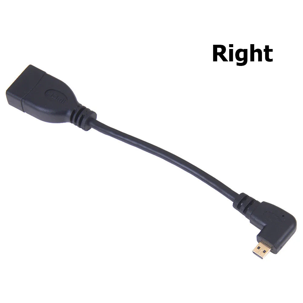 Вверх вниз вправо влево угловой мини HDMI папа к Женский адаптер кабель 15 см