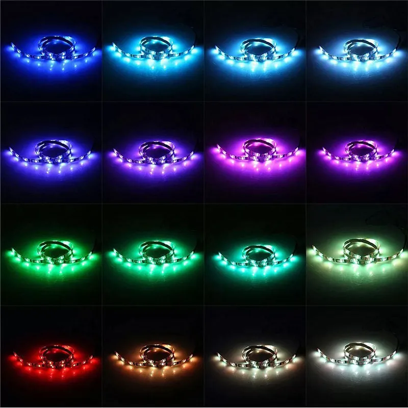 Светодиодная лента 4x50 см USB RGB 5050 SMD водонепроницаемая гибкая светодиодная