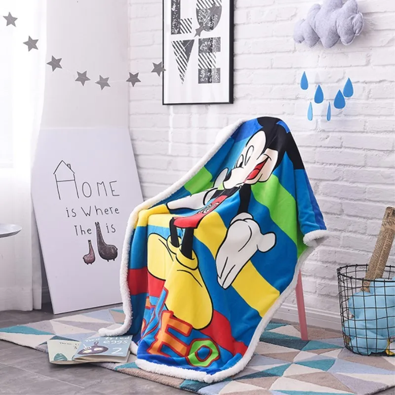 Милое красное одеяло Минни Маус Винни шерпа с подкладкой 100x140 см толстое для