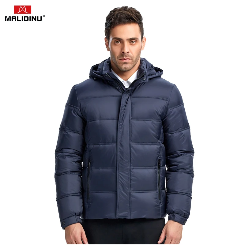 MALIDINU 2022 High Quality Men Down Jacket Winter Down Coat Parka 70%White Duck Down Thick Winter Jacket Brand Puffer Jacket Men