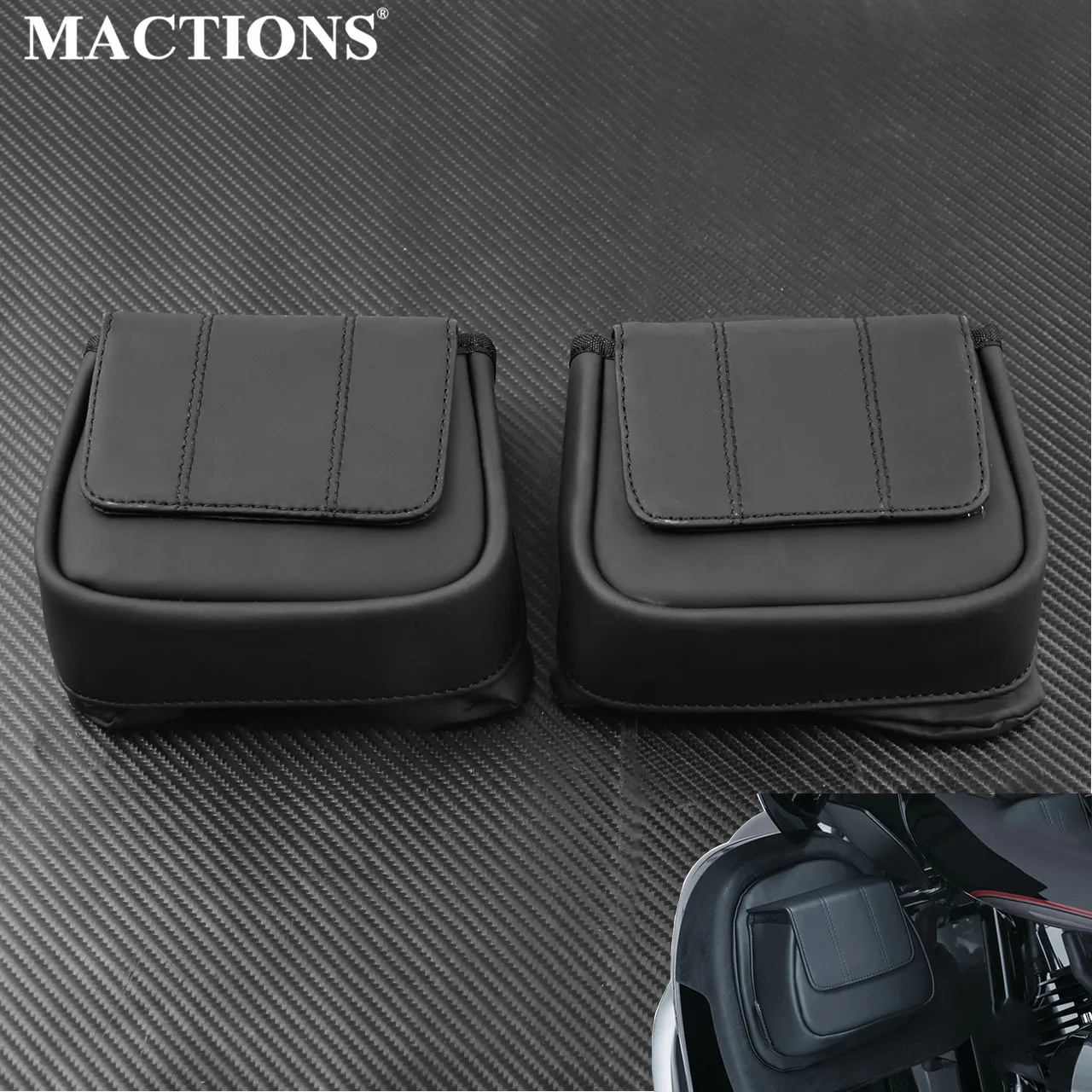 Motorcycle Lower Vented Leg Fairing Glove Box Tool Bag For Harley Touring Street Glide Road Glide Electra Glide 2014-2017 2018