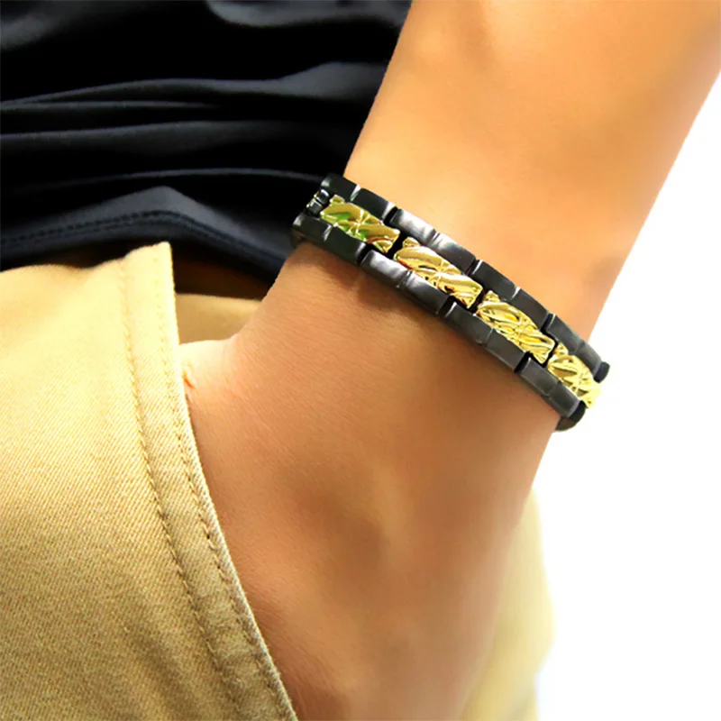 Мода 316L нержавеющая сталь Магнитная терапия Здоровье Спорт Фитнес браслет Шарм