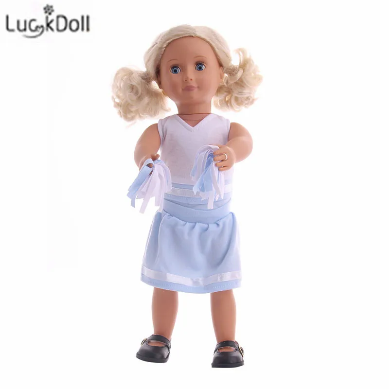 LUCKDOLL/новый модный костюм черлидера на лето 18 дюймов американская кукла или 43 см