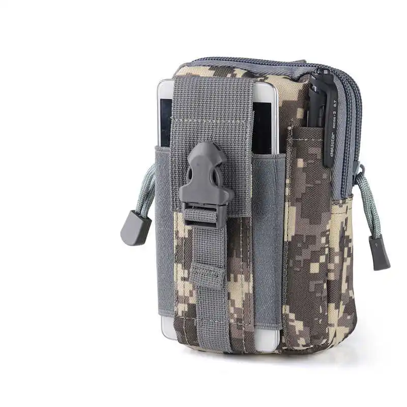 Наружная поясная Сумка Molle тактическая Водонепроницаемая дорожная сумка поясная телефонная сумка армейский спецназ Военный Камуфляж Рабочие аксессуары поясная - Цвет: ACU