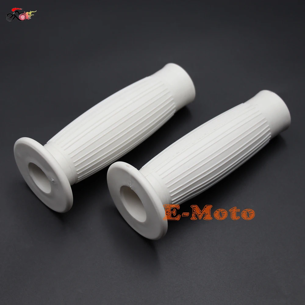 Винтажные 1 &quotКафе белый GT баррель подушки жевательные ручки 1&quot gran turismo GRIP new E-Moto