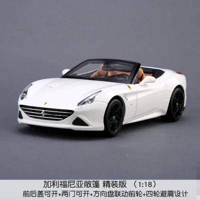 Bburago 1:18 Ferrari 458 модель автомобиля 1 18 имитация сплава оригинальная Rafa модель спортивного автомобиля супер модель автомобиля для бега подарок - Цвет: 11