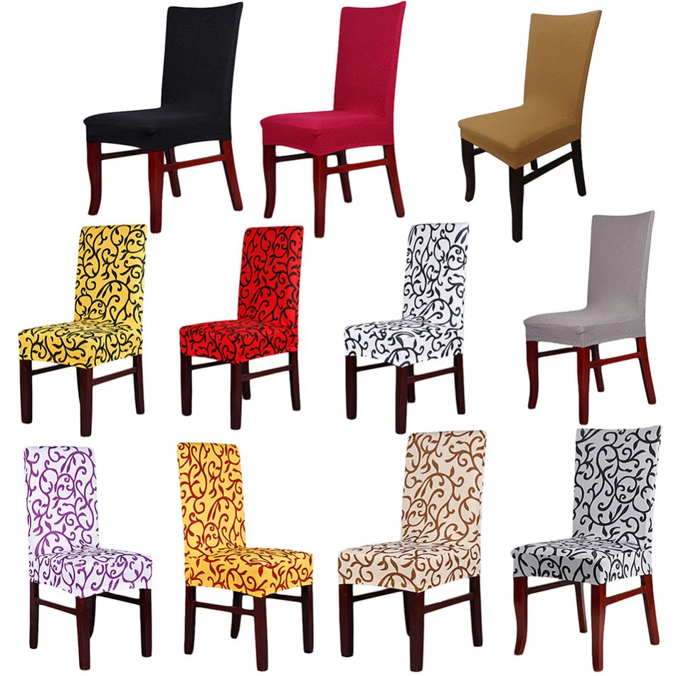 Спандекс 11 видов цветов тянущиеся обеденные чехлы на стулья для отелей
