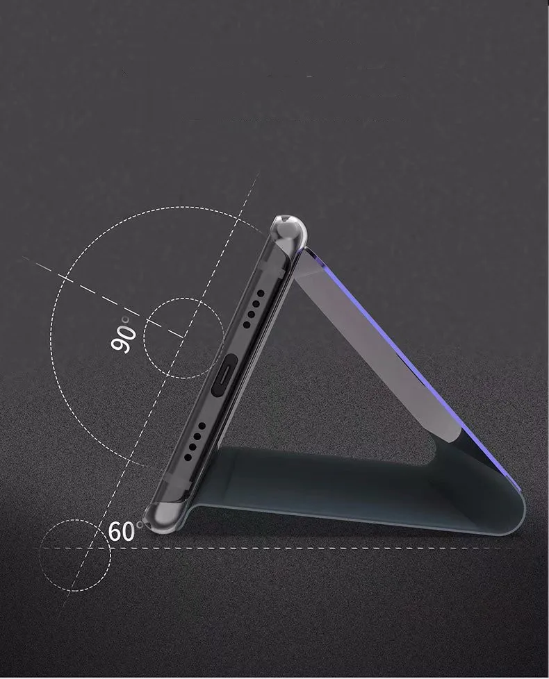 Роскошный флип-чехол для Xiaomi mi 9 A2 8 Lite A1 6 6X 5X зеркальный кожаный чехол Redmi Note 7 Pro 5 Plus