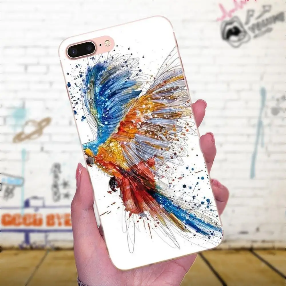 Мягкий чехол для телефона Huawei Honor 4C 5A 5C 5X6 6C 6A 6X7 7X8 9 V8 V10 Y3II Y5II Y6II G8 P7 Play Lite с птицами