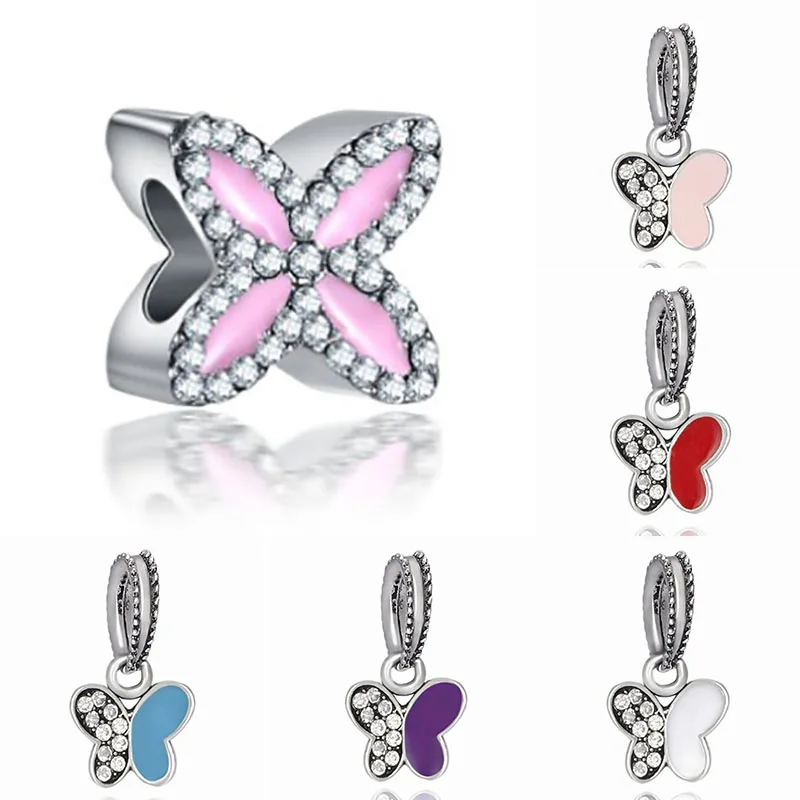 Fit charms plata de ley 925 браслет Ювелирная бижутерия с кристаллом Шарм горка Pendantss Морская звезда бусины в античном стиле DGB458