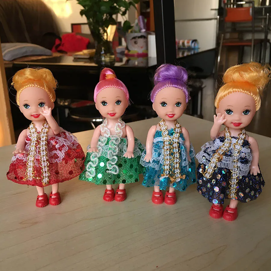 4 шт./лот милая кукла игрушка подвижное тело с одеждой куклы Келли смешанный стиль