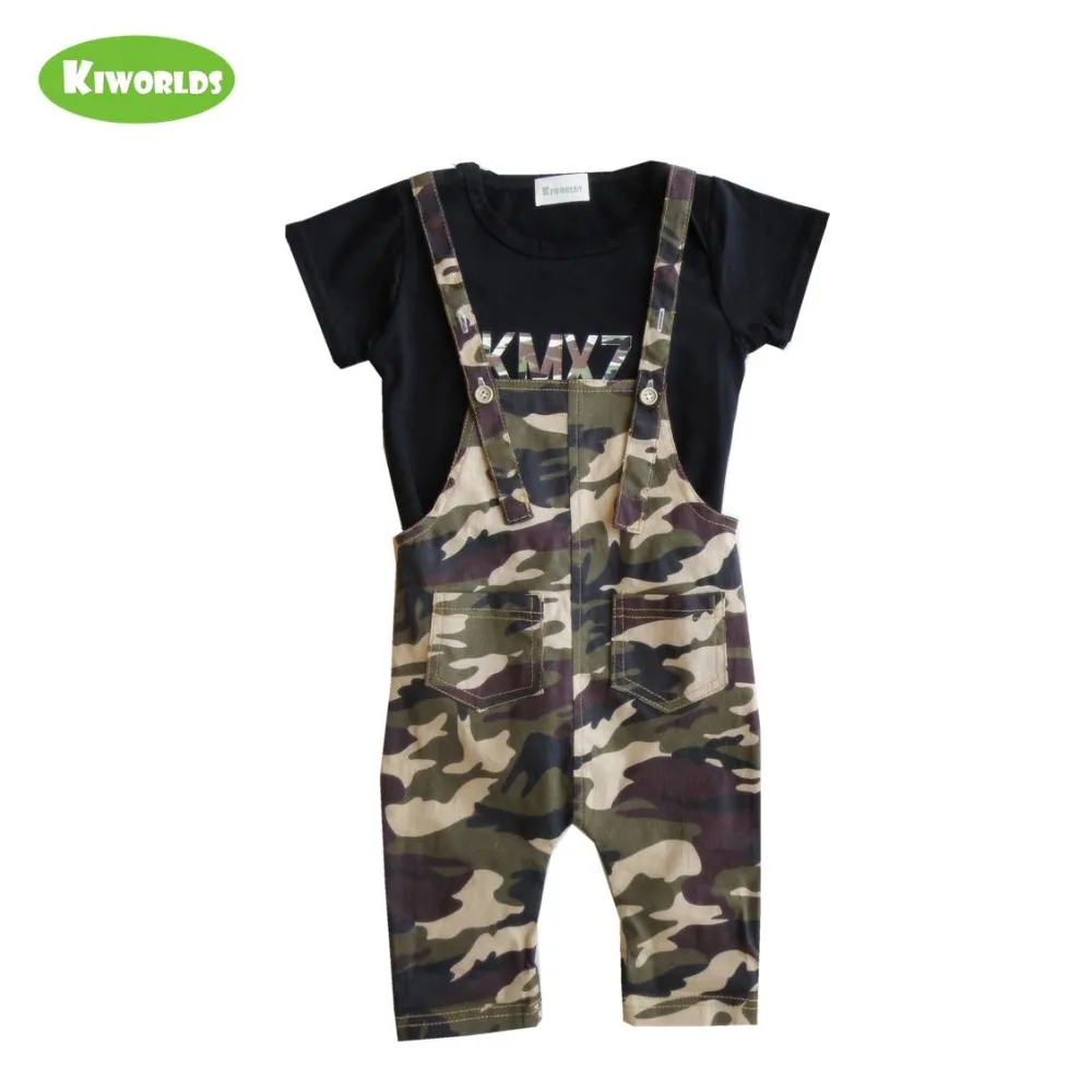 Хит продаж Летние черные и камуфляжные комбинезоны комплекты одежды c|rompers