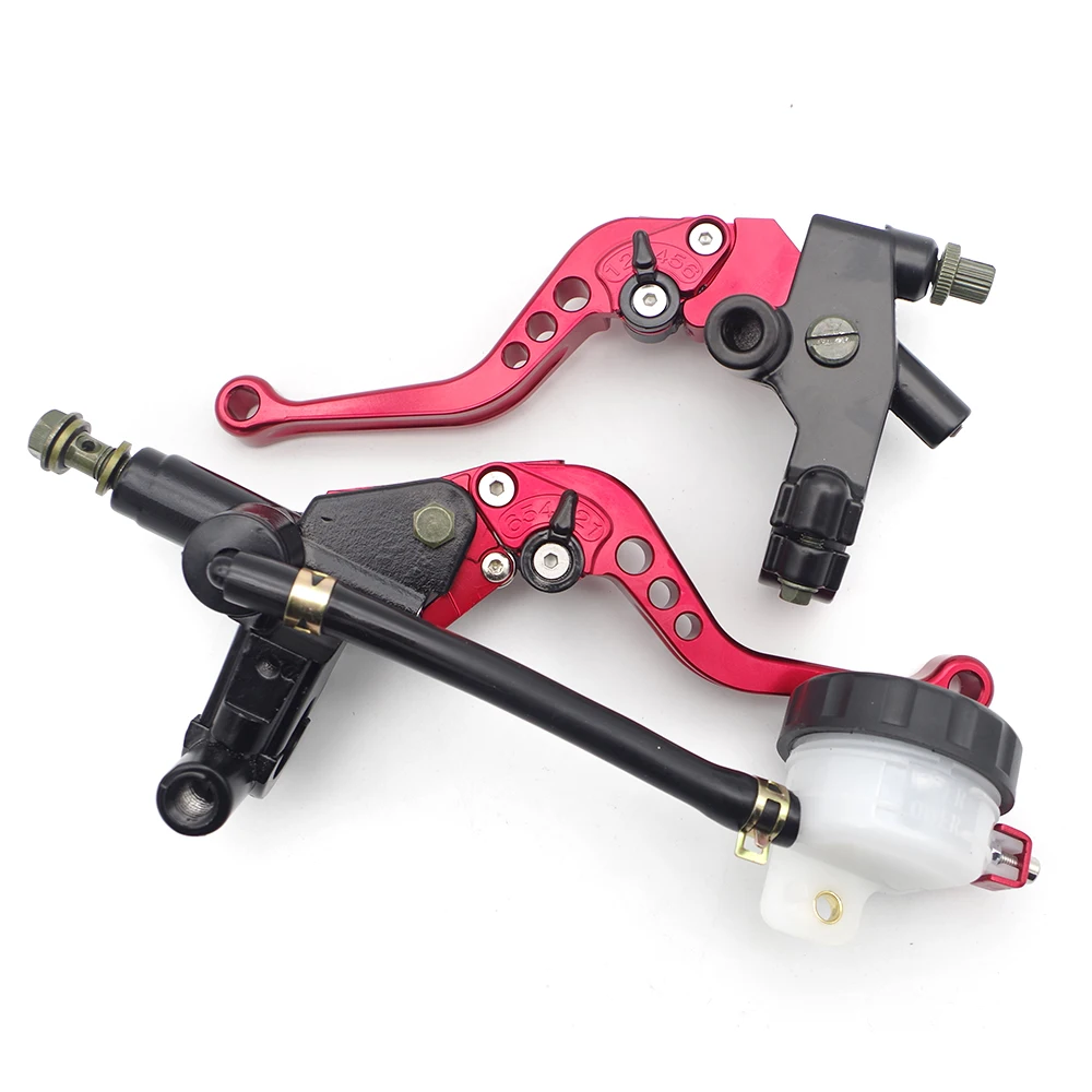 001 Red Motorcycle Brake Clutch Lever Hydraulic Pump Master Cylinder for honda cb500 suzuki gsxr 1000 ktm 1190 adventure suzuki ltr 450 - Цвет: 001 Red