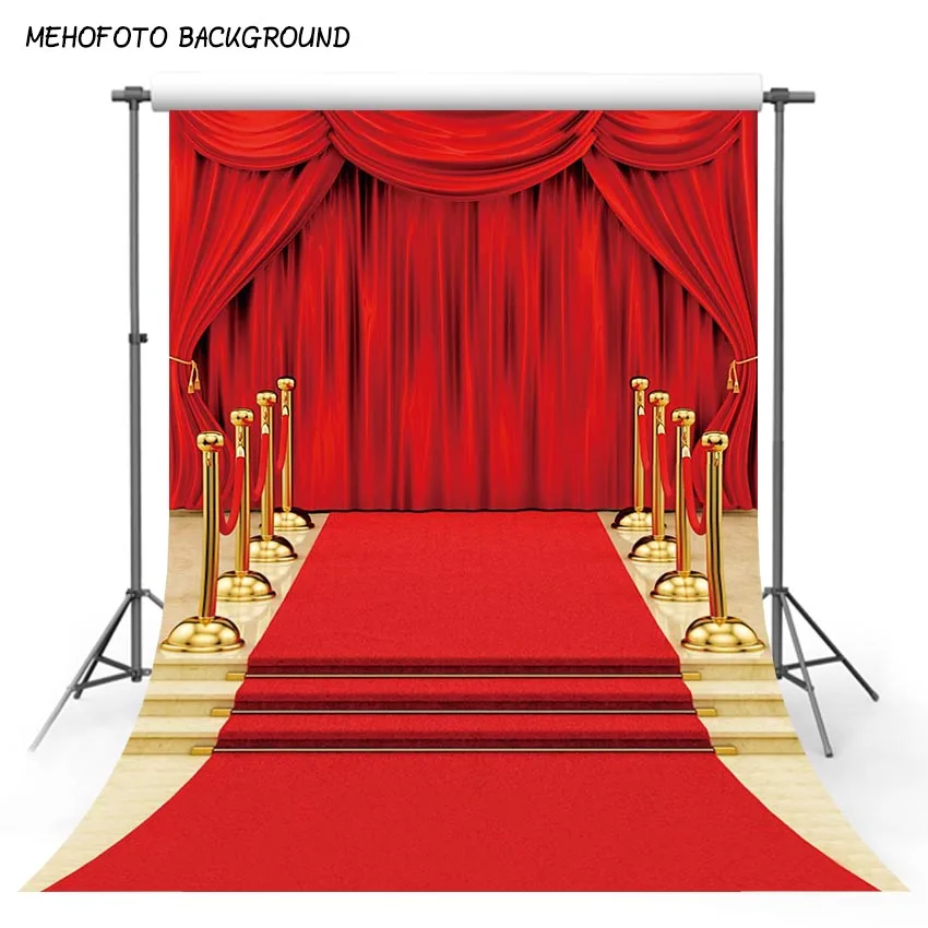 5X7 футов Виниловый фон для фотосъемки красная ковровая дорожка свадебное