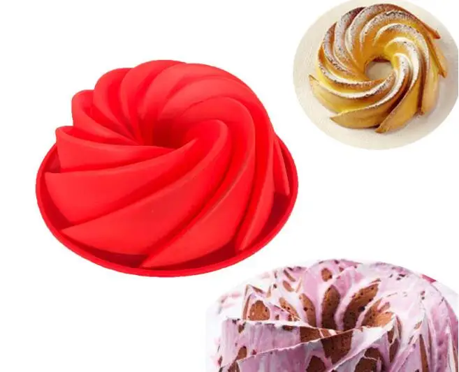 1 шт. вихревой Форма силиконовые масла формы для выпечки Кухонные Принадлежности