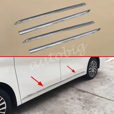

Chrome Door Body Strips For Toyota Alphard 2016 2017 Side Molding Accessories