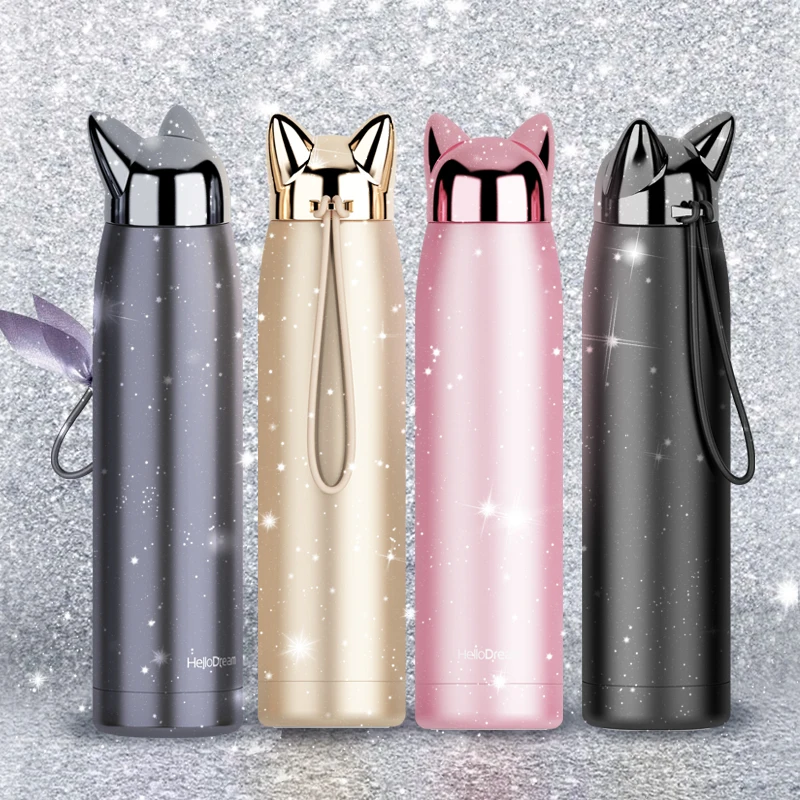 5pc 320ml Creative 304 Stainless Steel Vacuum Thermos Hot Water Bottle Coffee Mug Cute Insulated Thermos Tumbler Vacuum Flasks