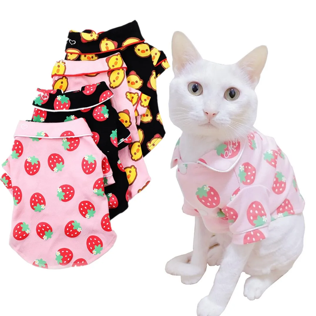 Одежда для домашних животных, котов Mascotas костюм на Хэллоуин Мягкая Милая цыпленок клубника Кошка Домашняя одежда кошка пальто Одежда для домашних животных наряд XS s m l xl