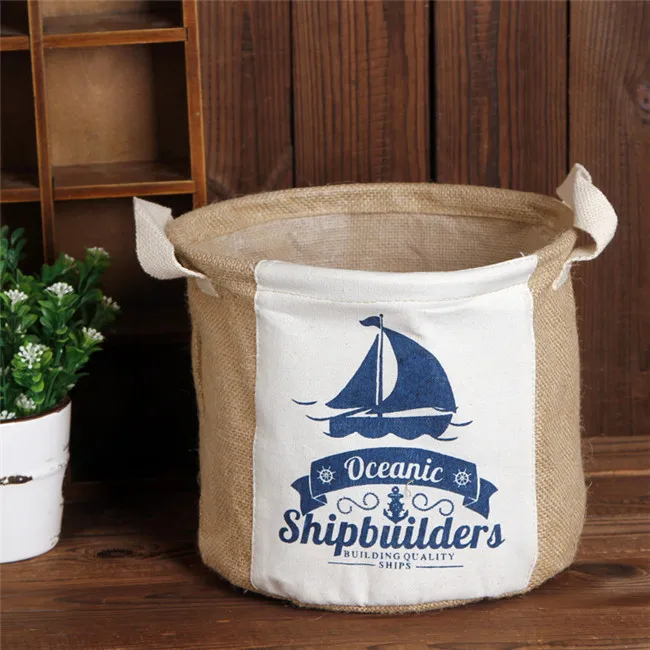

5pcs Foldable Laundry Hamper Clothes Storage Basket Home Clothes Barrel Kids Toy Organizer Jute Storage Zakka Style Baskets