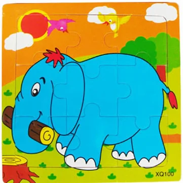 Обучающие деревянные игрушки Chanycore для малышей пазл-доска с животными жираф слон