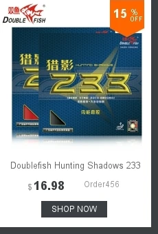 Doublefish охотничьи тени 233 профессиональная ракетка для настольного тенниса rubbers ITTF одобрена губкой для быстрого спиннинга