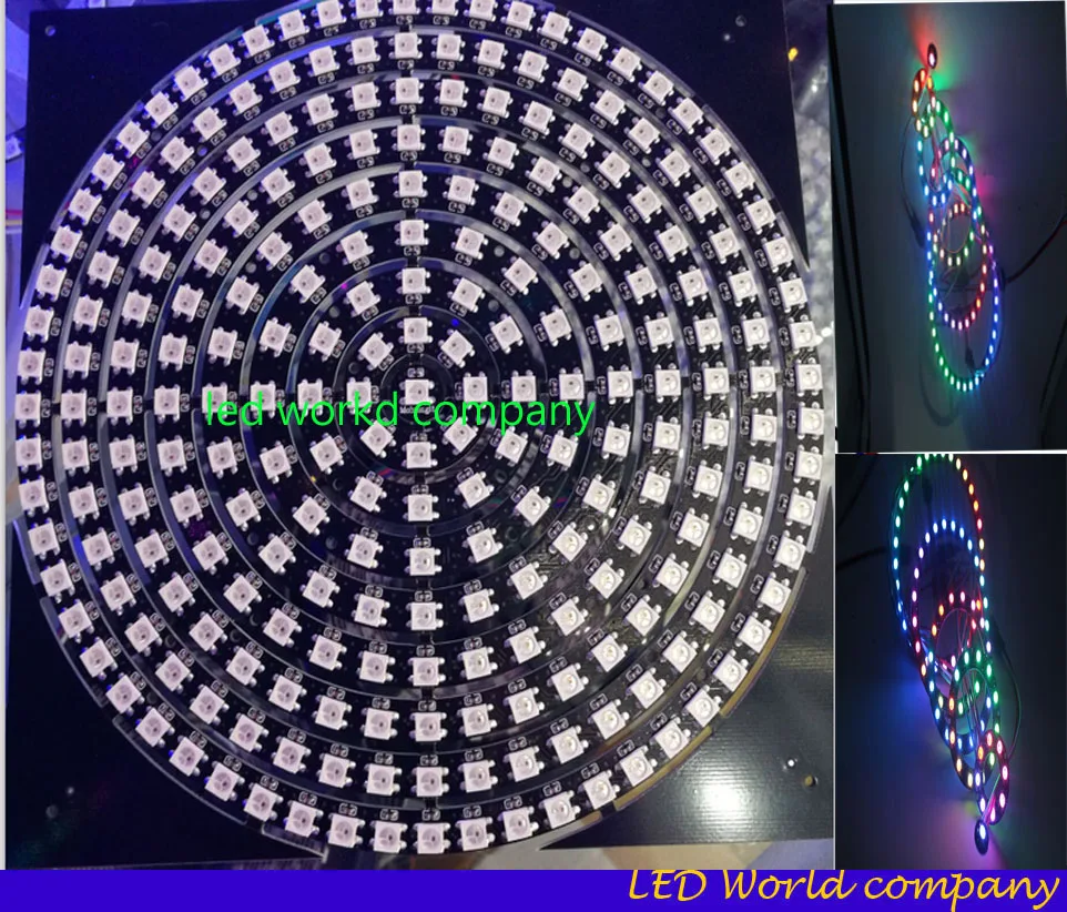 WS2812B кольцо 1 8 12 16 24 32 40 48 60 93 241 бит светодисветодиодный s SK6812 5050 RGB светодиодное