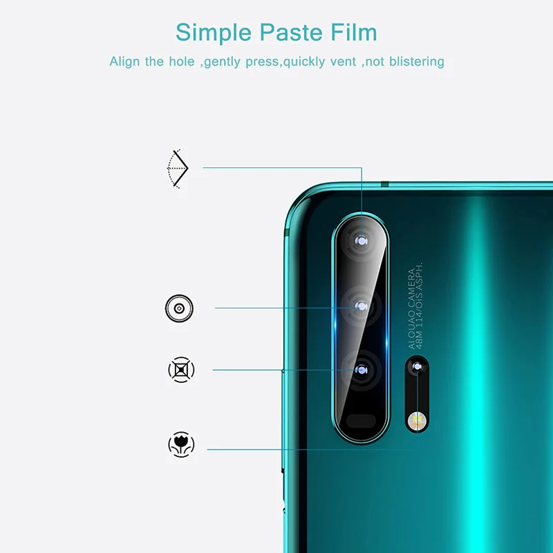 2 шт. закаленное стекло для Huawei Honor 20 Pro камеры полное покрытие Защитная пленка