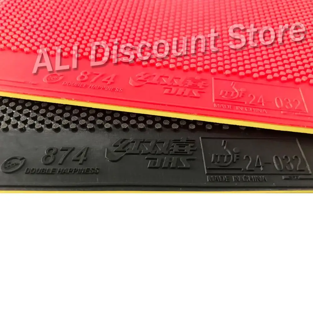 DHS 874 (быстрая атака + Петля) Средний Pips-Out Настольный теннис (PingPong) резиновый с