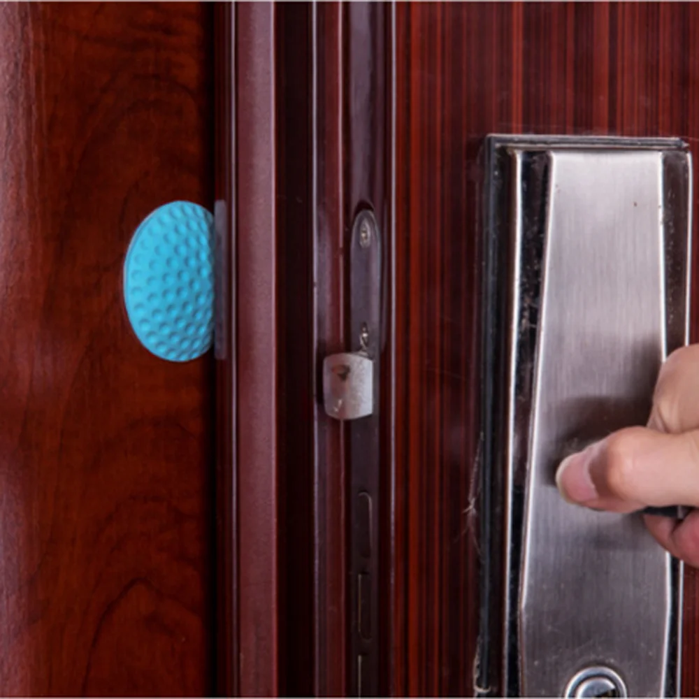 2Pcs Wall Thickening Mute Door Stick Rubber Fender Handle Lock Protective Pad Protection Stickers Home Decoration|Наклейки на стену| |