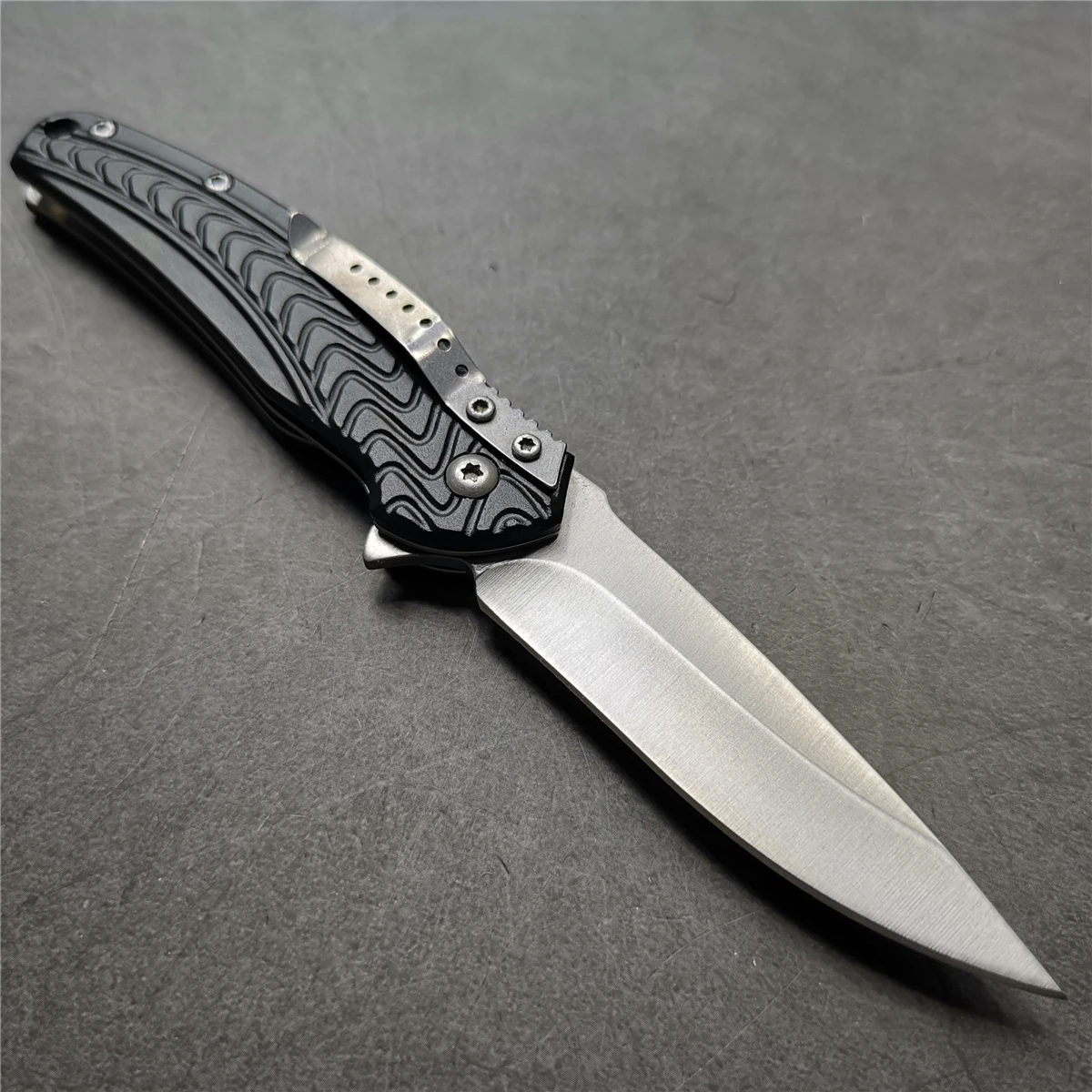 7 &quotручной работы кемпинг складной тактический нож 5CR15/алюминий сталь Охота