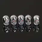 Новинка, 5 шт., покрышки с черепом, покрышки, колеса, автомобильные крышки клапанов, пылезащитный колпачок для мотоцикла, велосипеда