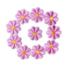 10 шт. вышитые нашивки для пришивания утюгом розовые цветы значки ромашки 4 см для сумки джинсы шляпы футболки DIY аппликации крафт украшение