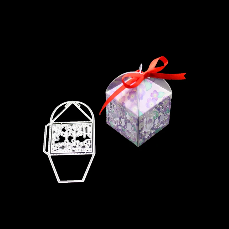 Конфетная коробка 3D металлические режущие штампы для скрапбукинга бумажные карт
