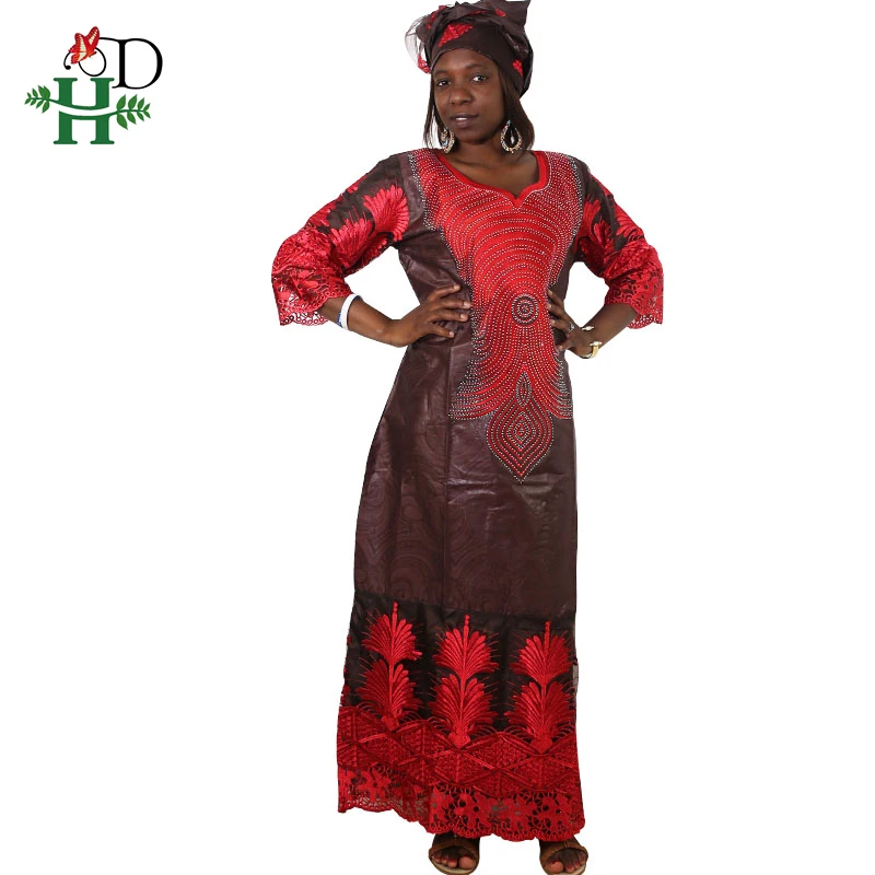 Женское платье из 100% хлопка H & D dashiki африканские платья для женщин 2020|Африканская