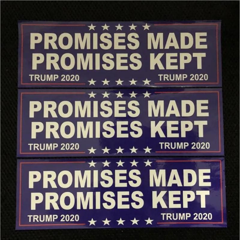10pcs 2020 Re-Election Donald Trump For President Promises Made Kept Bumper Body Car Sticker Fashion Styling Decoration | Дом и сад