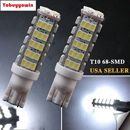 Par Lampada Pingo 68 Leds Pingao emade 6000K Branca Brilhante T10|brilhante| |