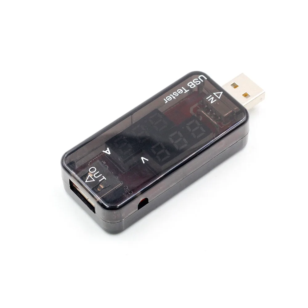 USB-тестер для зарядного устройства двойной ряд показывает USB-напряжение в