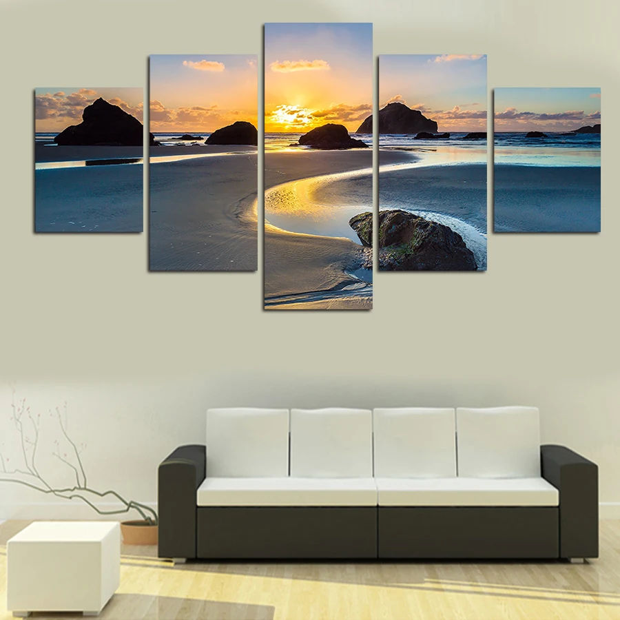 2017 реальные Fallout без рамки 5 шт. пейзаж живопись на холсте искусство декорация