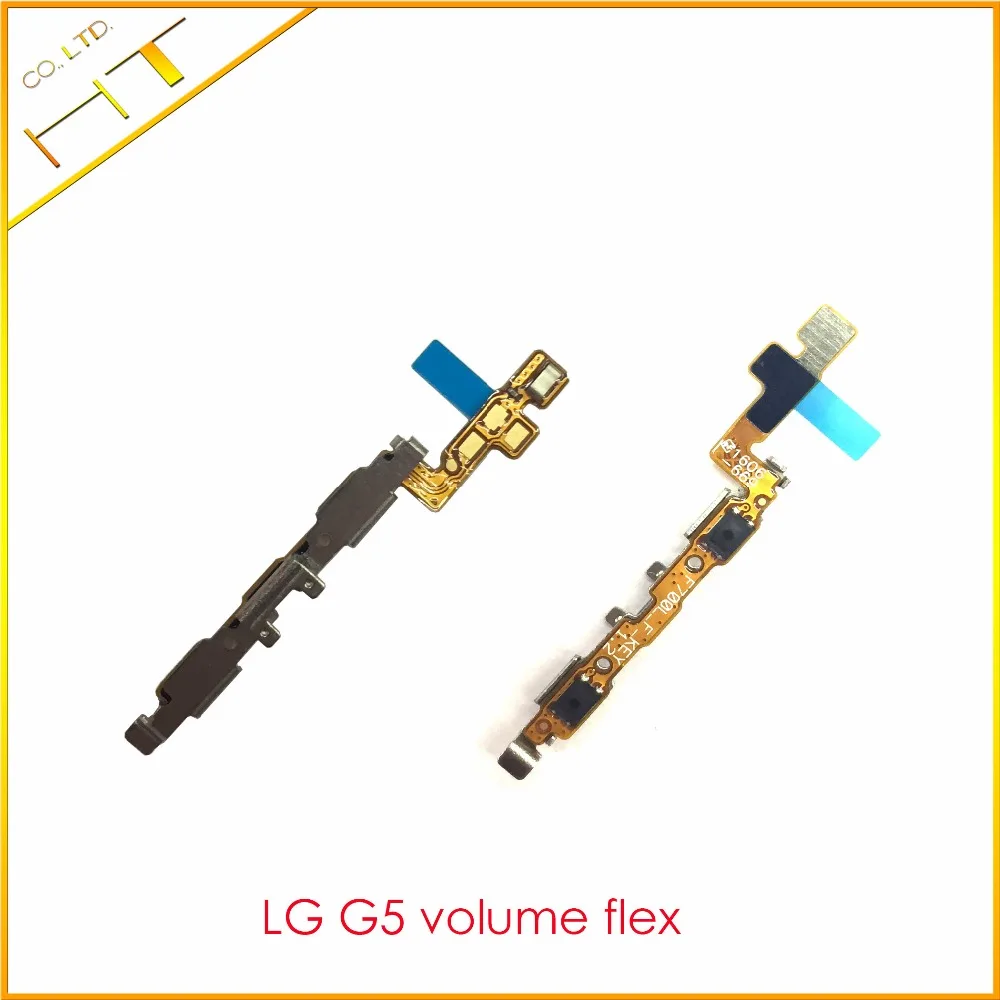 

10pcs New volume up/dow button flex cable with Metal bar Stripe Loudless Ribbon For LG G5
