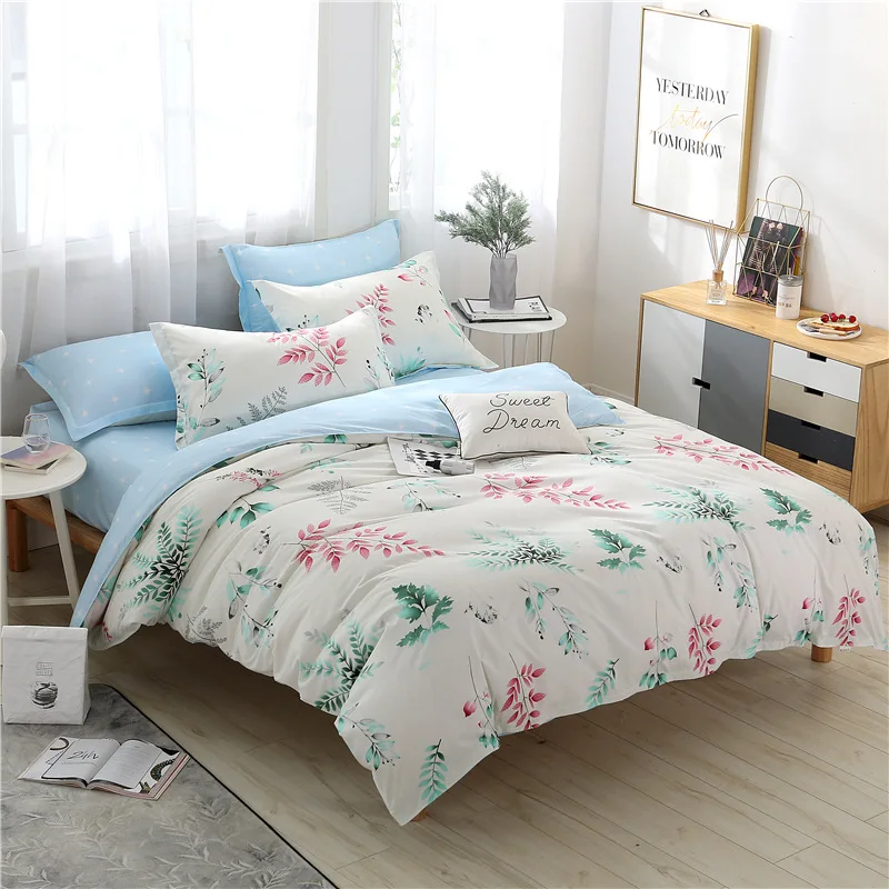 1 PCS Duvet cover printing single double size quilt Skin Care Cotton Bedclothes 160x210cm/180x220cm/200x230cm Size | Дом и сад