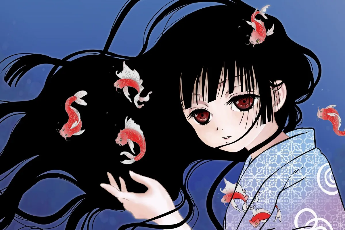 

fabric poster custom print anime painting girl in kimono PDM076 for wall decor room decor home decoration (frame available)