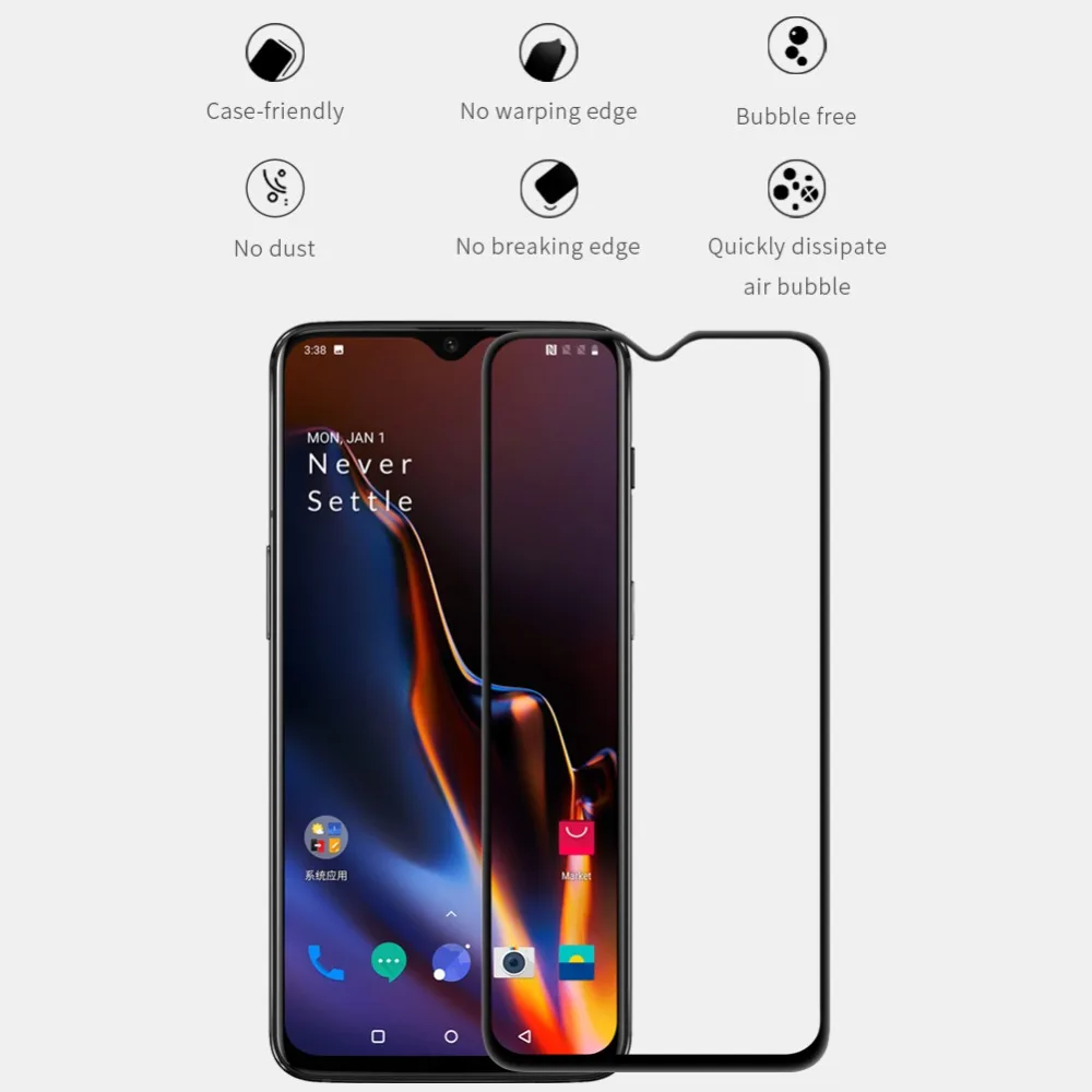Защитное стекло Oneplus 6T закаленное Nillkin XD CP + Max для One Plus 6T|Защитные стёкла и плёнки