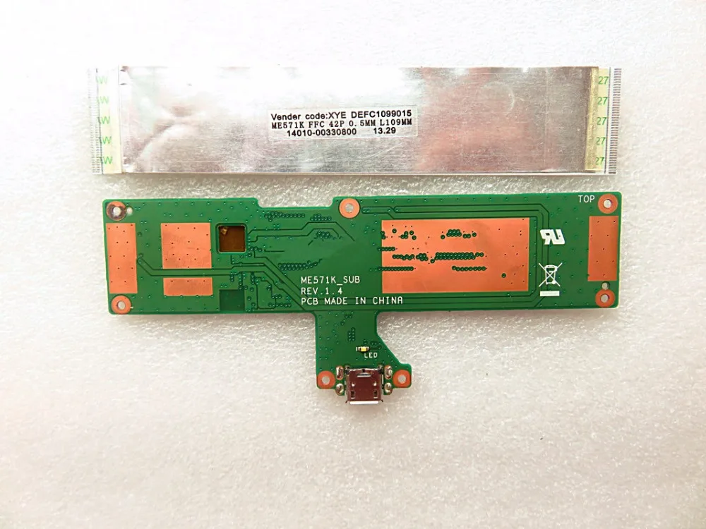 Оригинальная плата зарядного устройства USB для ASUS Nexus 7 ME571K сенсорного управления