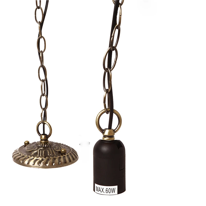 FUMAT витражный стеклянный подвесной светильник Европейский желтый абажур лампа