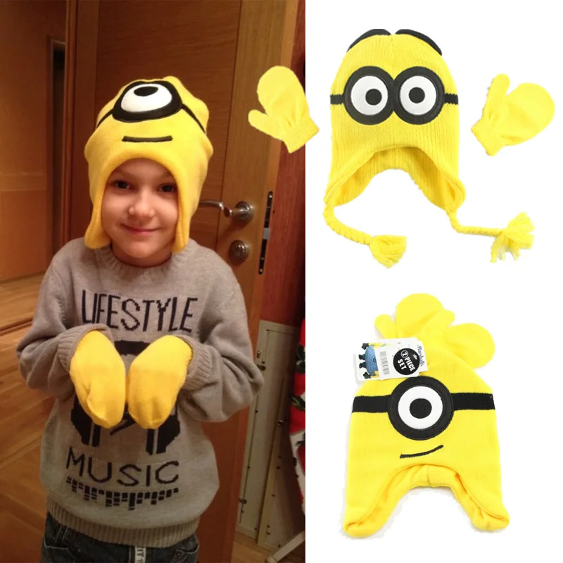 Radom/1 шт. Детская зимняя шапка с героями мультфильмов Детский шарф Перчатки и