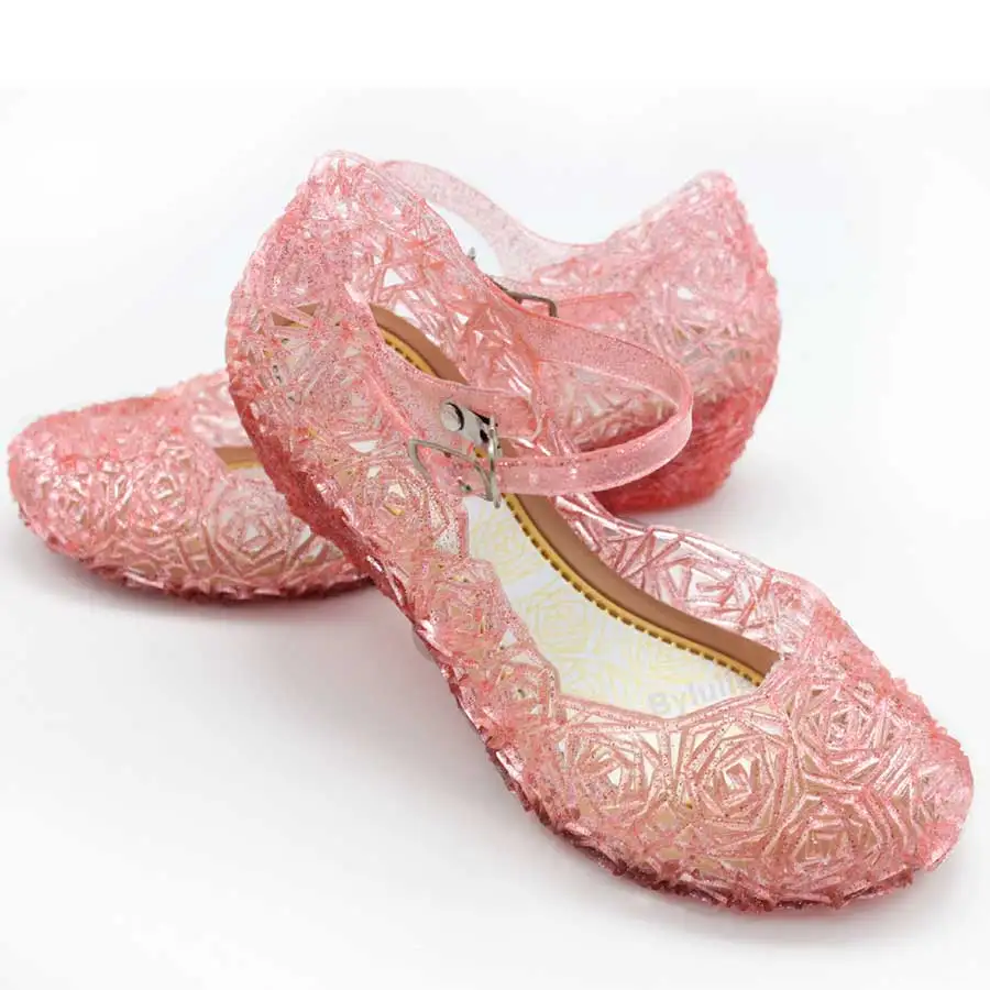 Z0157 Shoes Pink Женские детские туфельки, маскарадные туфельки со стразами для принцессы Анны, Эльзы, Золушки, для вечеринок, для девочек - Цвет: Z0157 Shoes Pink