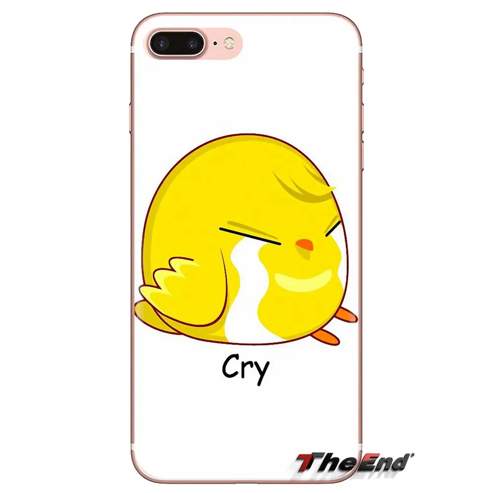 Детский прозрачный чехол из ТПУ с желтым рисунком цыпленка для Samsung Galaxy S3 S4 S5 Mini S6